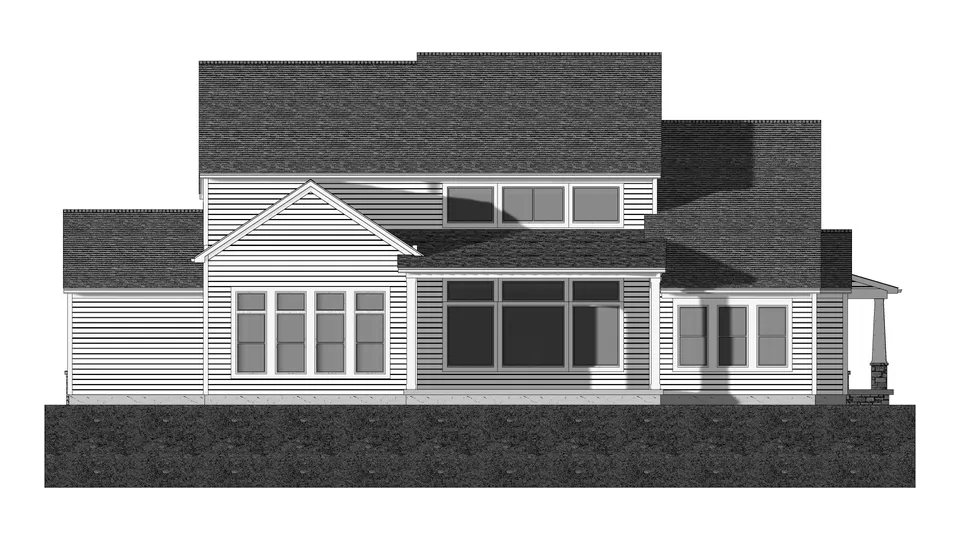 The Briarwood house plan, exterior view 3